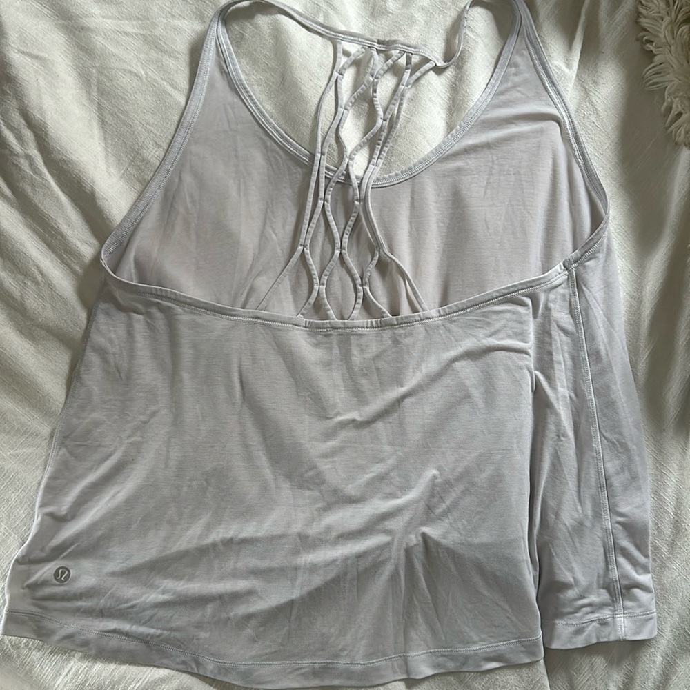 Light grey lululemon workout tank